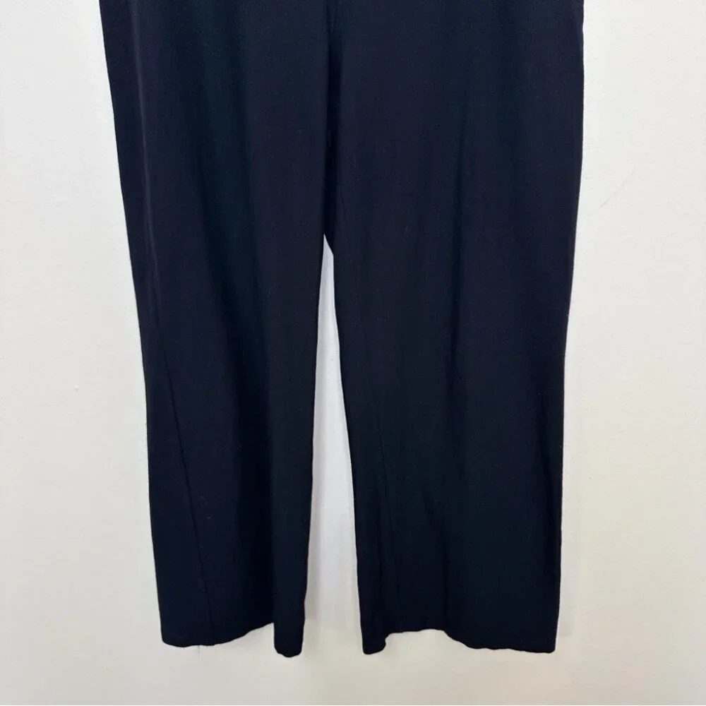 Eileen Fisher Womens Medium Pull On Ankle Pant In Black Made in USA - Picture 7 of 13